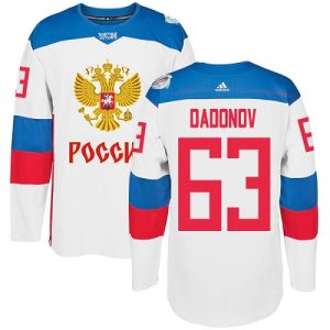 Herren Team Russland #63 Evgenii Dadonov Authentic Weiß Heim 2016 World Cup